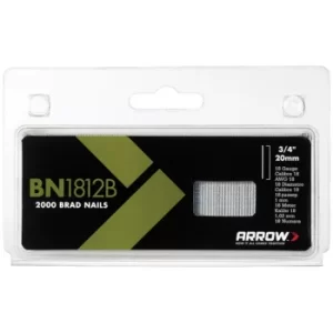 Image of Arrow ARRBN1812B BN1812B Brad Nails 20mm Brown Head Pack 2000