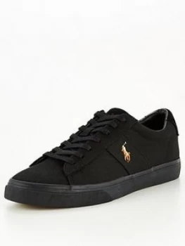 Image of Polo Ralph Lauren Hanford Canvas Trainers - Black