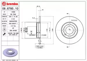 Image of PAIR BREMBO BRAKE DISCS 08.6785.10