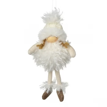 Image of Hanging White Fluffy Belly Girl