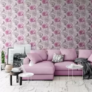 Image of Muriva Madison Wallpaper, Pink