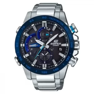 Image of Casio Edifice Mens Stainless Steel Blue Bracelet Watch