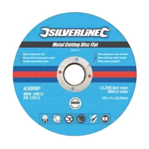 Image of Silverline Metal Cutting Discs Flat 10pk - 125 x 3 x 22.23mm