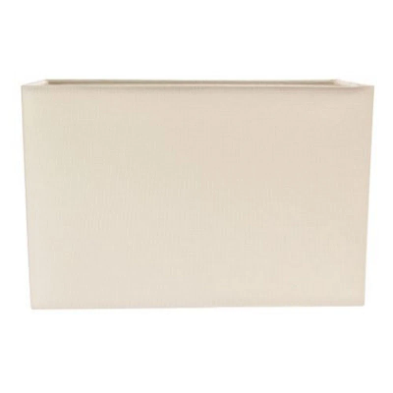Image of Happy Homewares Contemporary And Stylish Soft Cream Linen Fabric Rectangular Lamp Shade