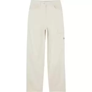 Image of Calvin Klein Jeans Stretch Twill High Rise Straight - Beige