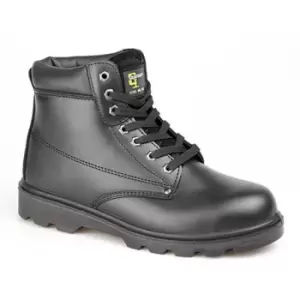 Image of Grafters Mens Padded Leather Safety Boots (14 UK) (Black) - Black