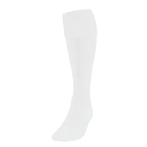Image of Precision Plain Football Socks White UK Size J12-2