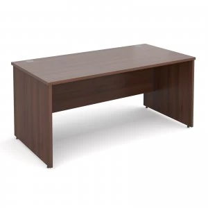 Image of Maestro 25 PL Straight Desk 1600mm x 800mm - Walnut Panel Leg Design