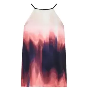 Image of DKNY Printed Halter Neck Top - Blue