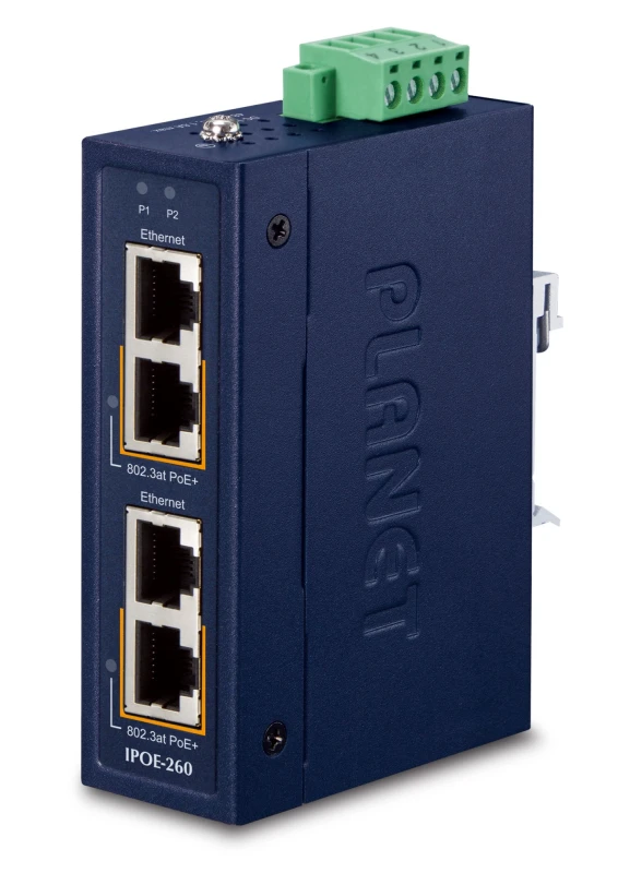 Image of PLANET Industrial 2-port 10/100/1000T Gigabit Ethernet (10/100/1000) P