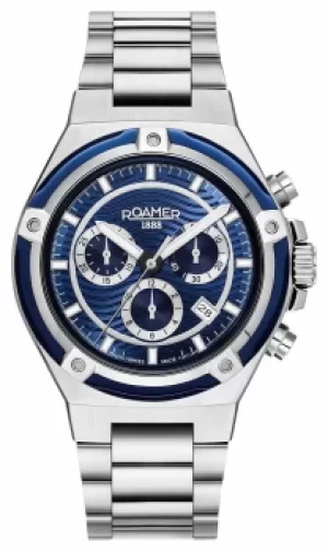 Image of Roamer Tempo Master Blue Dial Steel Bracelet 221837 41 45 20 Watch