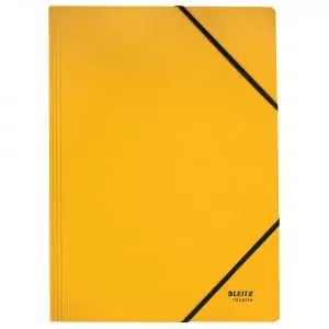 Image of Leitz Recycle Card Folder With Elastic Band Closure A4 Yellow 39080015