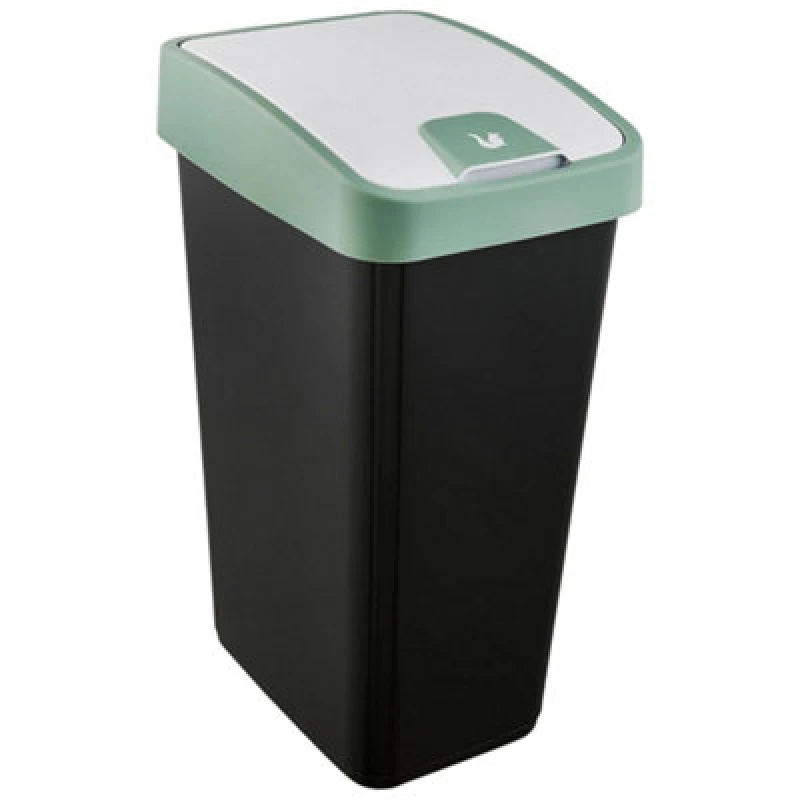 Image of Keeeper Premium Waste Bin with Flip Lid 45 Litre Green