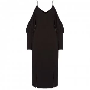Image of CMEO Long sleeve midi dress with cold shoulder - Black