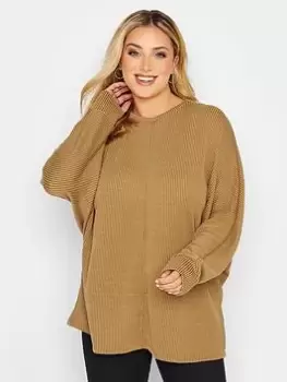 Image of Yours Ribbed Soft Touch Top - Natural, Size 20, Women