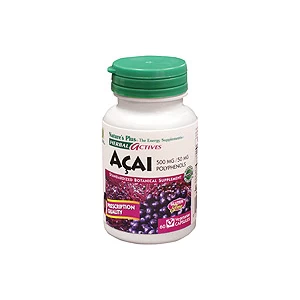 Image of Natures Plus Herbal Actives Acai 500 mg Capsules 60 Vcaps