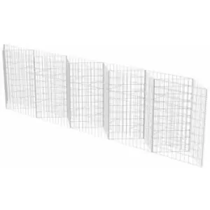 Image of Gabion Basket Galvanised Steel 300x30x100cm Vidaxl Silver