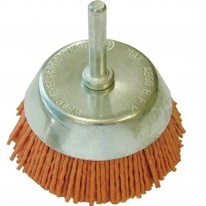 Image of Faithfull Abrasive Nylon Bristle Cup Brush 65mm 6mm Shank