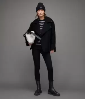 Image of AllSaints Womens Gia Jacket, Black, Size: 8