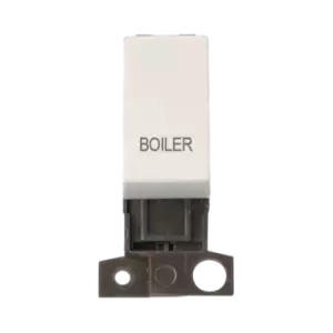 Image of Click Scolmore MiniGrid 13A Double-Pole Ingot Boiler Switch Polar White - MD018PW-BL