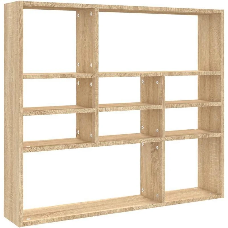 Image of VIDAXL Vidaxl - Wall Shelf Sonoma Oak 90x16x78cm Engineered Wood 8720286017364
