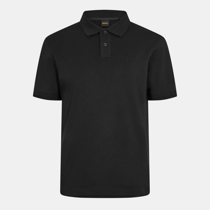 Image of Boss Mens PeInterlock Short-Sleeve Polo Shirt Black 001 male L