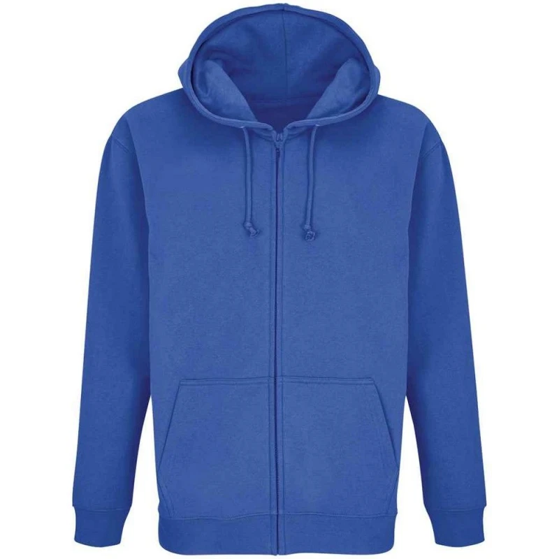 Image of SOL'S Mens Carter Full Zip Hoodie in Blue Size: Medium Blue Male M