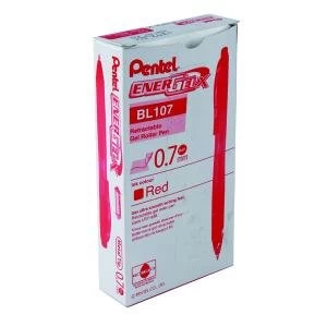 Image of Pentel EnerGel X Retractable Gel Pen Medium Red Pack of 12 BL10714-B