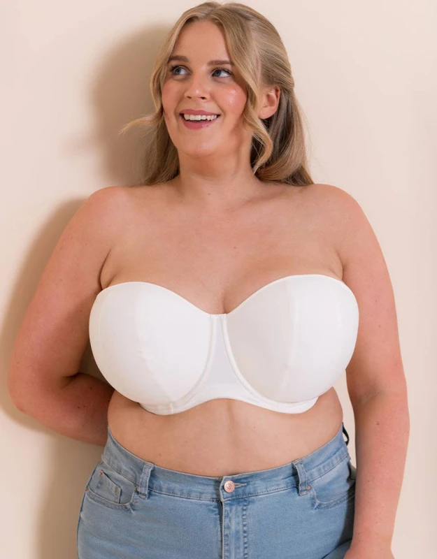 Image of Curvy Kate Curvy Kate Luxe Strapless Bra Pearl Ivory - Curvy Kate - Size: 38G Pearl Ivory Female 38G VK08556