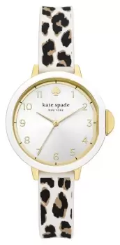 Image of Kate Spade KSW1811 Park Row (34mm) Silver Dial / Leopard Watch