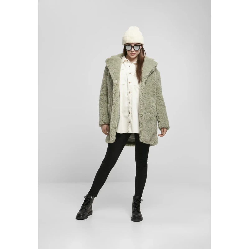 Image of Urban Classics Womens coat Urban Classics oversized sherpa Vert Female S