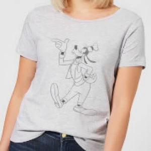 Image of Disney Mickey Mouse Goofy Classic Womens T-Shirt - Grey - S