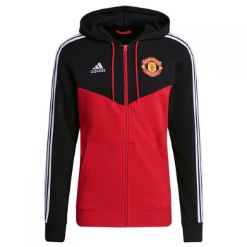 Image of adidas Manchester United Hoodie 2021 2022 Mens - Black/Red