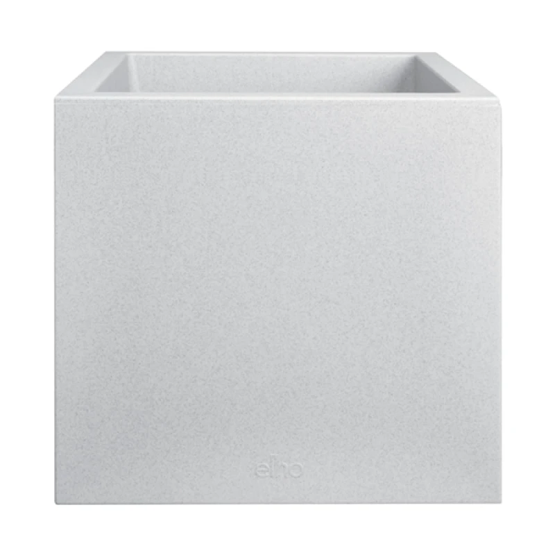Image of Elho Vivo Next 30cm Square Plastic Indoor & Outdoor Planter - Living Concrete 1622930043100