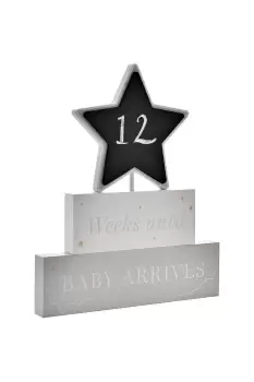 Image of Wooden Star Plaque Weekly Countdown