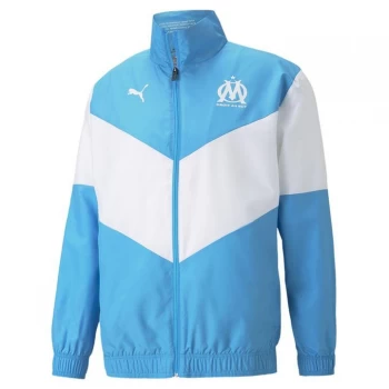 Image of Puma Marseille Pre Match Jacket 2021 2022 Mens - Blue/White