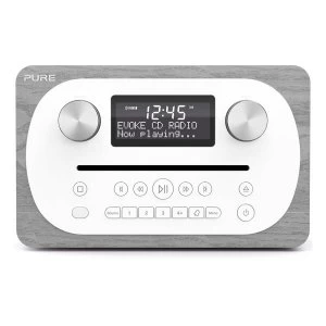 Image of EVOKE CD4 GREY All In One DABFM Music System with CD and Bluetooth in Grey