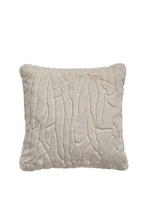 Image of Cascade Home Faux Fur Cushion Cushions 45 x 45cm Brown 40631805000