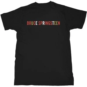 Image of Bruce Springsteen - Logo Mens Medium T-Shirt - Black