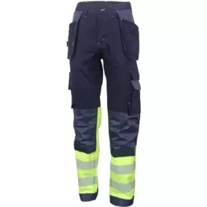 Image of Beeswift - HIVIS TWO TONE TROUSERS SAT YELL/NVY 30S -