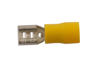 Image of Yellow Female Push-On Terminal 6.3mm Pk 100 Connect 30210