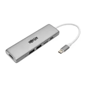 Image of Tripp Lite U442-DOCK10-S USB-C Dock - 4K HDMI USB 3.2 Gen 1 USB-A Hub Ports Memory Card 60W PD Charging