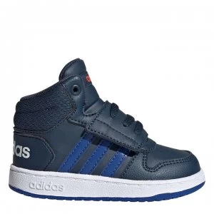 Image of adidas Hoops 2.0 Infant Boys Trainers - Navy/Blue