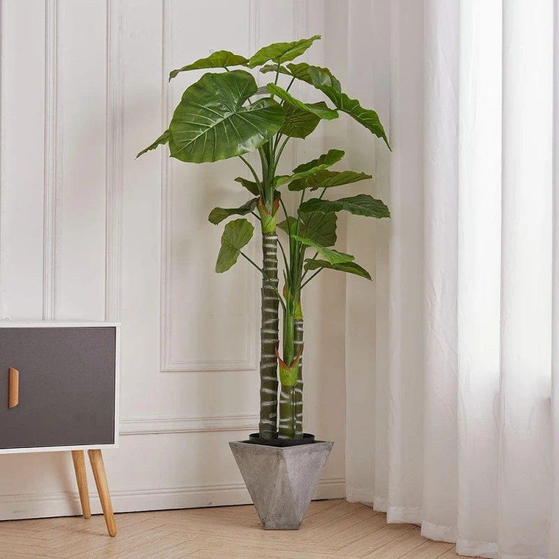 Image of LIFE IDEAS 160cm Artificial Tropical Plant with Flowerpot Green unisex One size