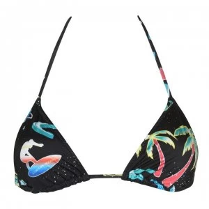 Image of Calvin Klein Space Triangle Bikini Top - Black Print