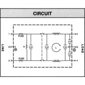 Image of Mains filter IEC socket switch 2 fuses 250 V AC 2 A 4.6