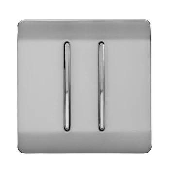 Image of TrendiSwitch Double Light Switch - Stainless Steel