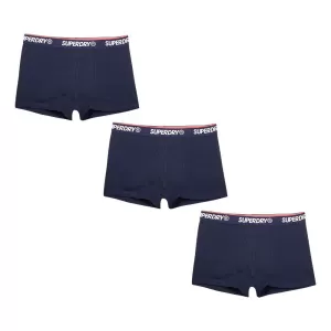 Image of Superdry Classic Three Pack Boxer - Navy, Blue Multi, Size S, Men