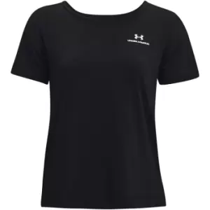 Image of Under Armour Rush Energy Short Sleeve T Shirt Womens - Black
