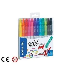 Image of Pilot FriXion Colouring Pens Assorted Colours Pack of 12 Pens
